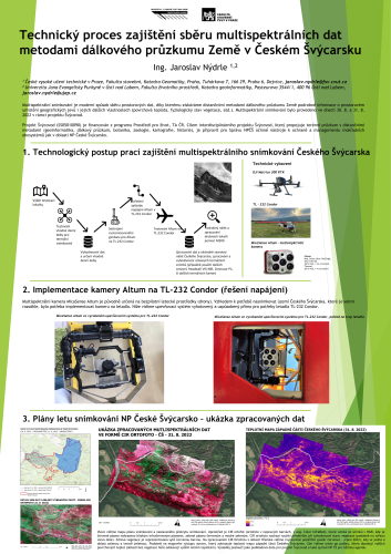 Technický proces zajištění sběru multispektrálních dat metodami dálkového průzkumu Země v Českém Švýcarsku